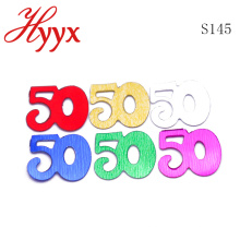 HYYX Wholesale party favor 50th figure birthday confetti
